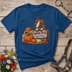 Pumpkin Patch T Shirt Gift For Horse Lover