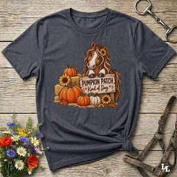 Pumpkin Patch T Shirt Gift For Horse Lover