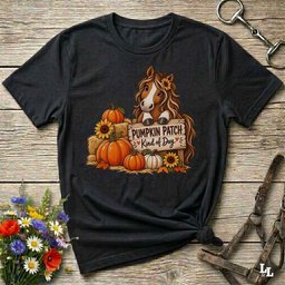 Pumpkin Patch T Shirt Gift For Horse Lover