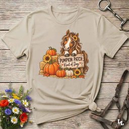 Pumpkin Patch T Shirt Gift For Horse Lover