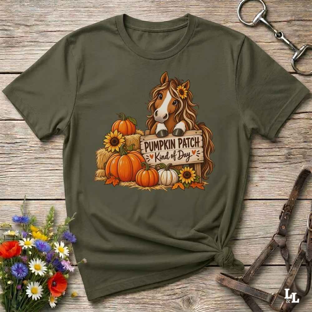 Pumpkin Patch T Shirt Gift For Horse Lover