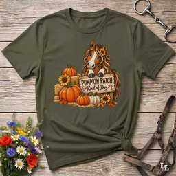 Pumpkin Patch T Shirt Gift For Horse Lover