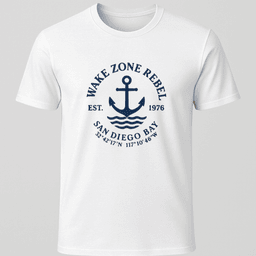 Wake Zone Rebel San Diego T Shirt Gift For Boat Owner
