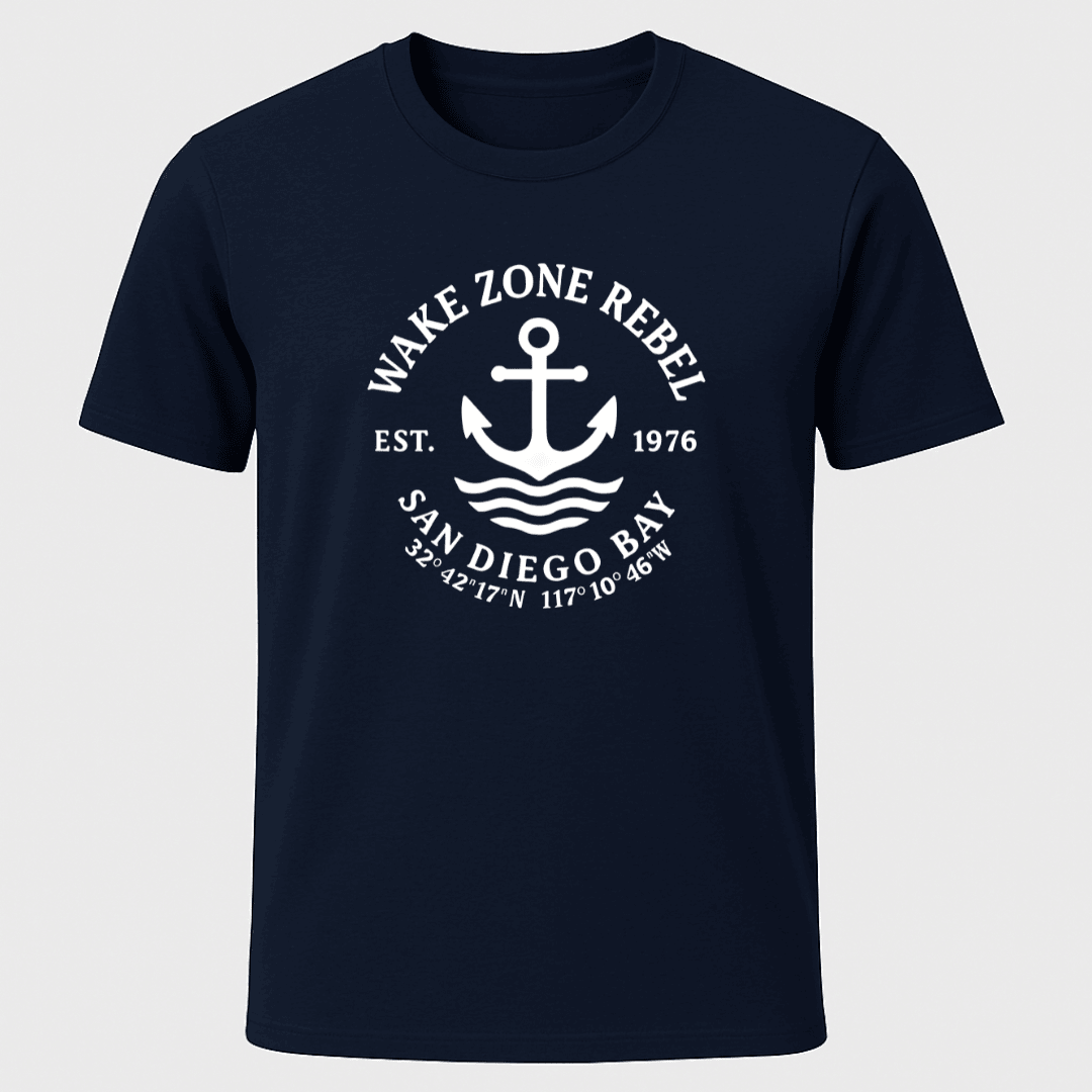Wake Zone Rebel San Diego T Shirt Gift For Boat Owner
