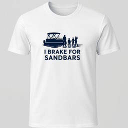 I Break For Sandbars T Shirt Gift For Boat Owner