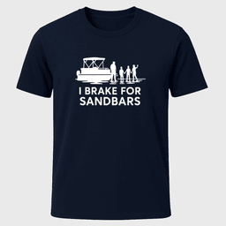 I Break For Sandbars T Shirt Gift For Boat Owner