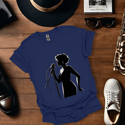 Jazz Singer Full Silhouette T Shirt Gift For Music Lover