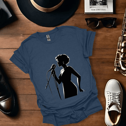 Jazz Singer Full Silhouette T Shirt Gift For Music Lover