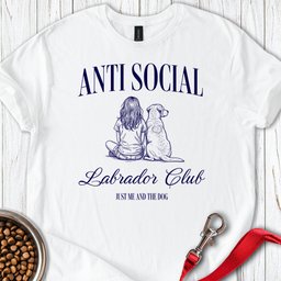 Anti Social Lab Club T Shirt Gift For Dog Lover