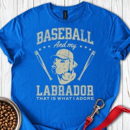 Baseball And My Labrador T Shirt Gift For Dog Lover