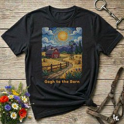 Gogh To The Barn T Shirt Gift For Horse Lover