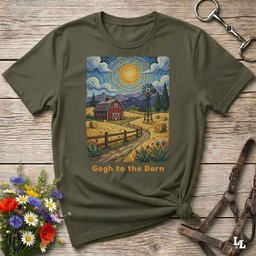 Gogh To The Barn T Shirt Gift For Horse Lover