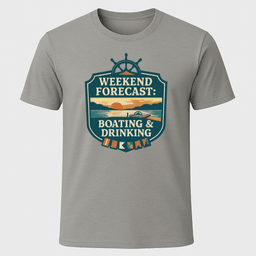 Forecast Sunset T Shirt Gift For Boat Owner