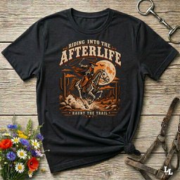 Riding Into The Afterlife T Shirt Gift For Horse Lover