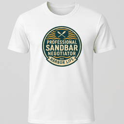 Sandbar Badge T Shirt Gift For Boat Owner