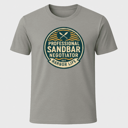 Sandbar Badge T Shirt Gift For Boat Owner