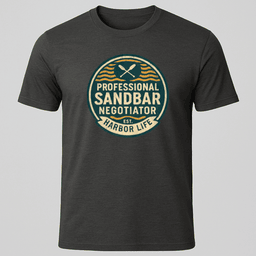 Sandbar Badge T Shirt Gift For Boat Owner