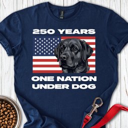 250 Years USA Black Lab T Shirt Gift For Dog Lover