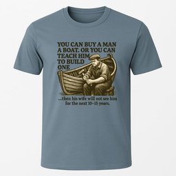 Teach A Man T Shirt Gift For Boat Owner