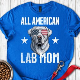 All American Silver Lab Mom T Shirt Gift For Mom