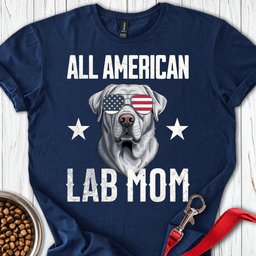 All American Silver Lab Mom T Shirt Gift For Mom