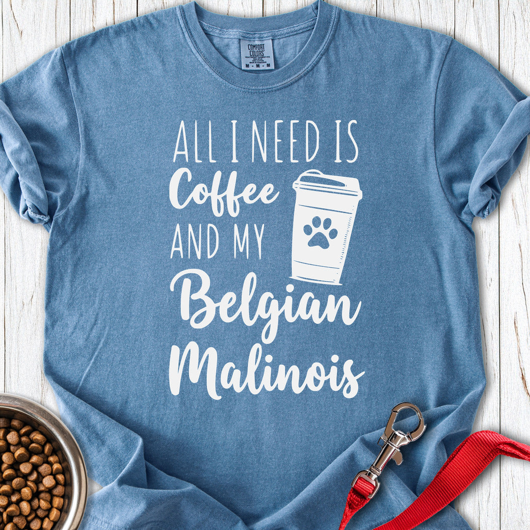Belgian Malinois And Coffee Premium Tee Gift For Dog Lover