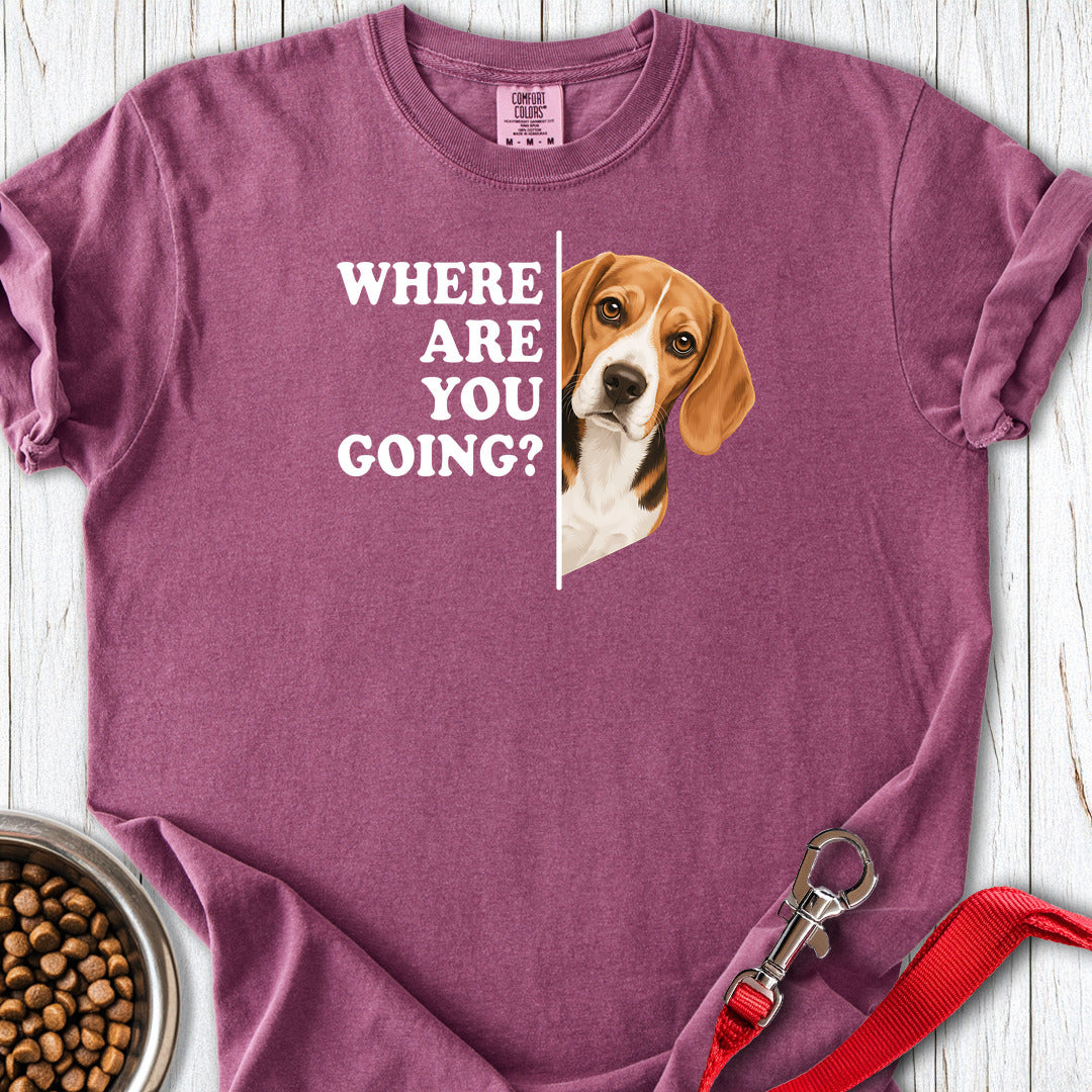 Beagle Where Are You Going Premium Tee Gift For Dog Lover