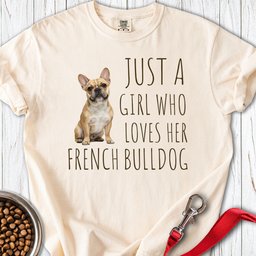 A Girl Who Loves Her French Bulldog Premium Tee Gift For Dog Lover
