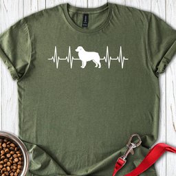 Australian Shepherd Heartbeat T Shirt Gift For Dog Lover