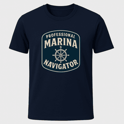 Marina Navigator Badge T Shirt Gift For Boat Owner