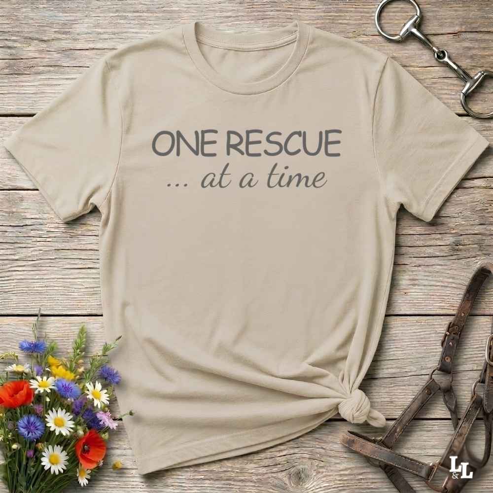 One Rescue At A Time T Shirt Gift For Horse Lover