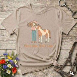Pinto Hair Dont Care T Shirt Gift For Horse Lover