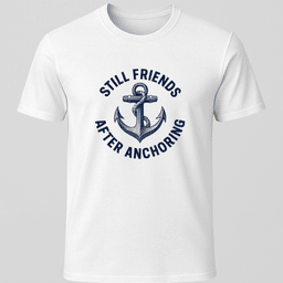 Still Friends Anchor T Shirt Gift For Boat Owner
