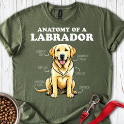 Anatomy Of A Yellow Labrador T Shirt Gift For Dog Lover