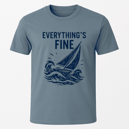 Everythings Fine Sailboat T Shirt Gift For Boat Owner