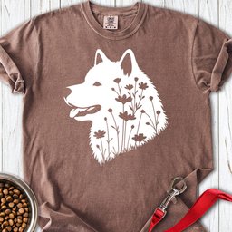 Alaskan Malamute Flowers Premium Tee Gift For Dog Lover
