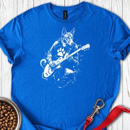 Basenji Guitar T Shirt Gift For Dog Lover