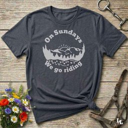 Sunday Riding T Shirt Gift For Horse Lover