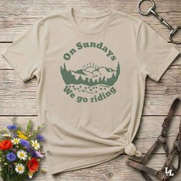 Sunday Riding T Shirt Gift For Horse Lover