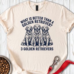 3 Golden Retrievers T Shirt Gift For Dog Lover