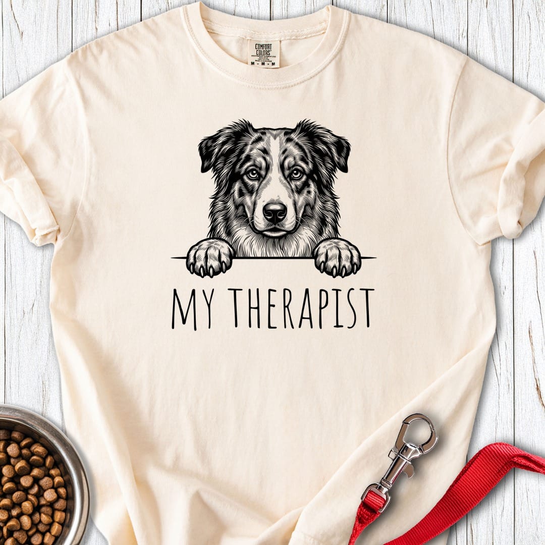 Australian Shepherd Therapist Premium Tee Gift For Dog Lover