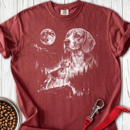 Beagle Moonlight Premium Tee Gift For Dog Lover
