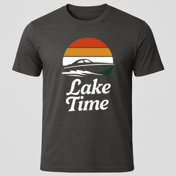 Lake Time Sunset T Shirt Gift For Boat Owner