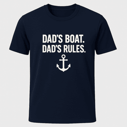 Dads Boat Dads Rules T Shirt Gift For Dad