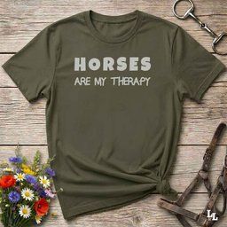 Horses Are My Therapy T Shirt Gift For Horse Lover