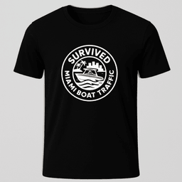 Survived Miami Boat Traffic T Shirt Gift For Boat Owner