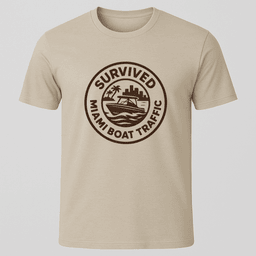 Survived Miami Boat Traffic T Shirt Gift For Boat Owner