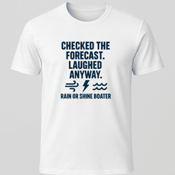 Rain Or Shine Boater T Shirt Gift For Boat Owner
