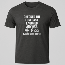 Rain Or Shine Boater T Shirt Gift For Boat Owner