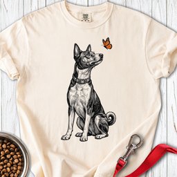 Basenji Butterfly Premium Tee Gift For Dog Lover